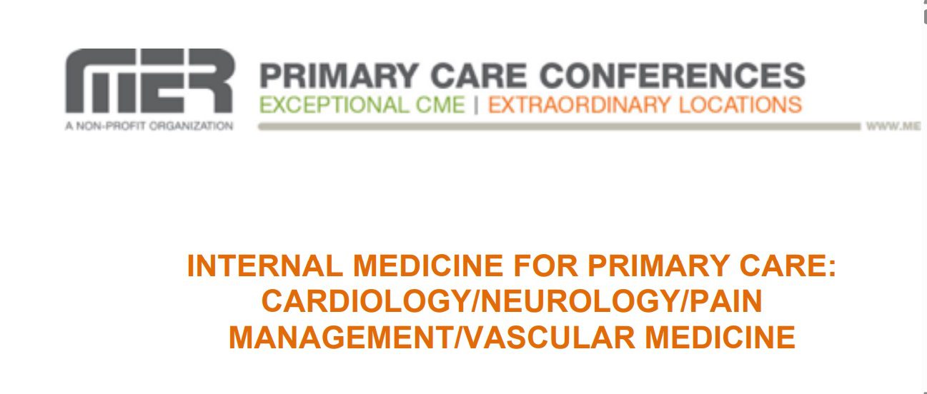 MER Internal Medicine for Primary Care: Cardio/Neuro/Onc/Pulm 2025